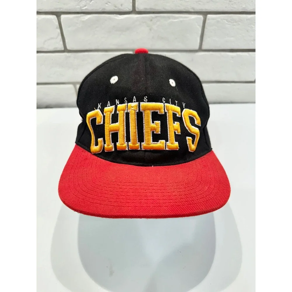 Kansas City Chiefs NFL Team Apparel Snapback Hat Black Acrylic One Size Fits All